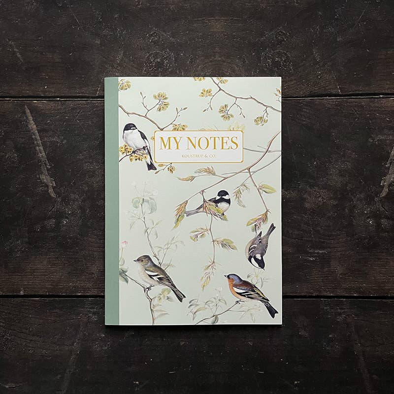 Garden Birds notesbog - Fremstillet i Danmark