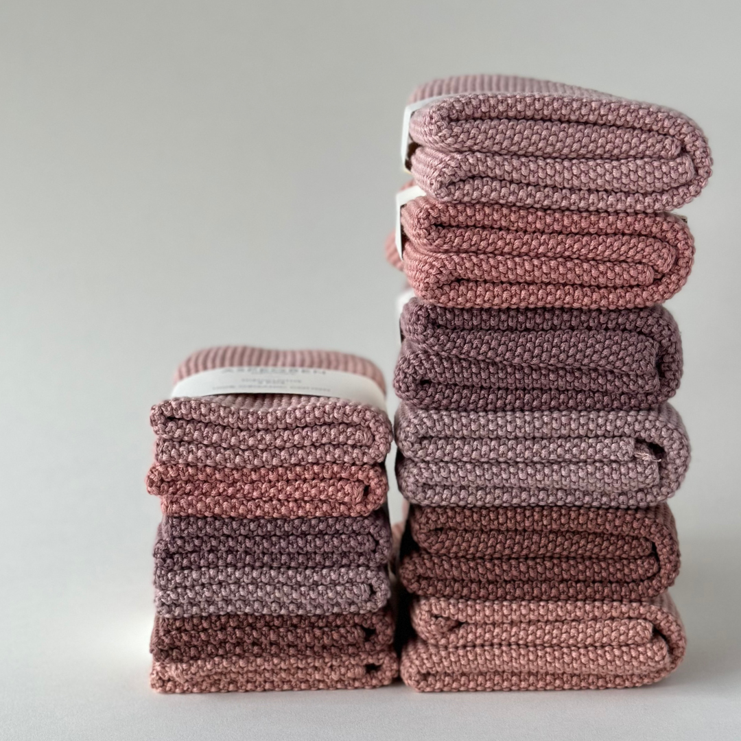 Strikkede karklude – Solid – Skandinavisk design: 25x25 cm